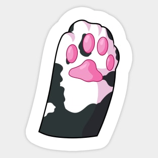 cute little tuxedo cat's paw saying hello! Sticker